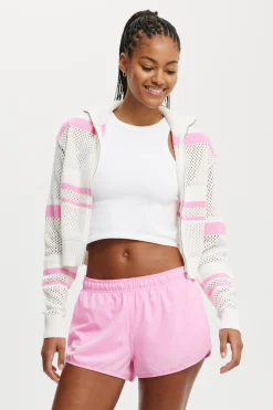 Active Crochet Zip Through
