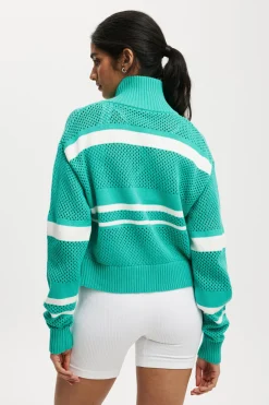 Active Crochet Zip Through