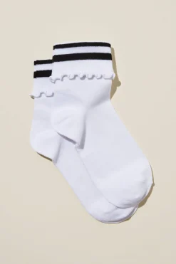 Active Folded Frill Sock