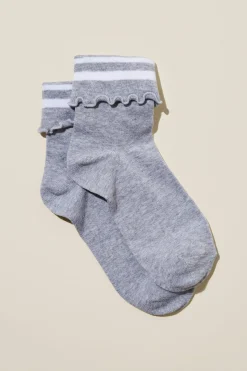Active Folded Frill Sock