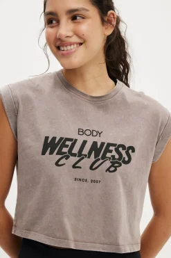 Active Graphic Cropped Tank