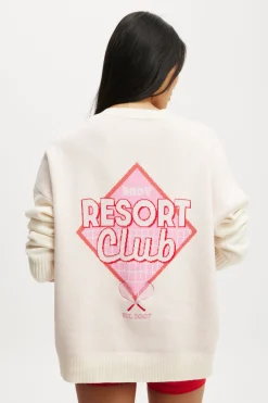 Active Knitted Graphic Bomber