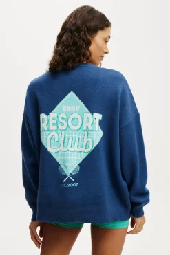 Active Knitted Graphic Bomber
