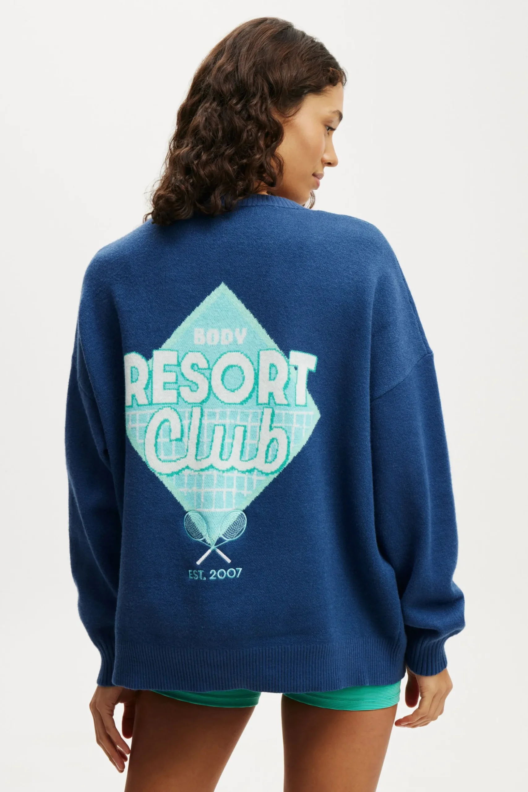 Active Knitted Graphic Bomber