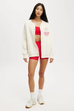 Active Knitted Graphic Bomber