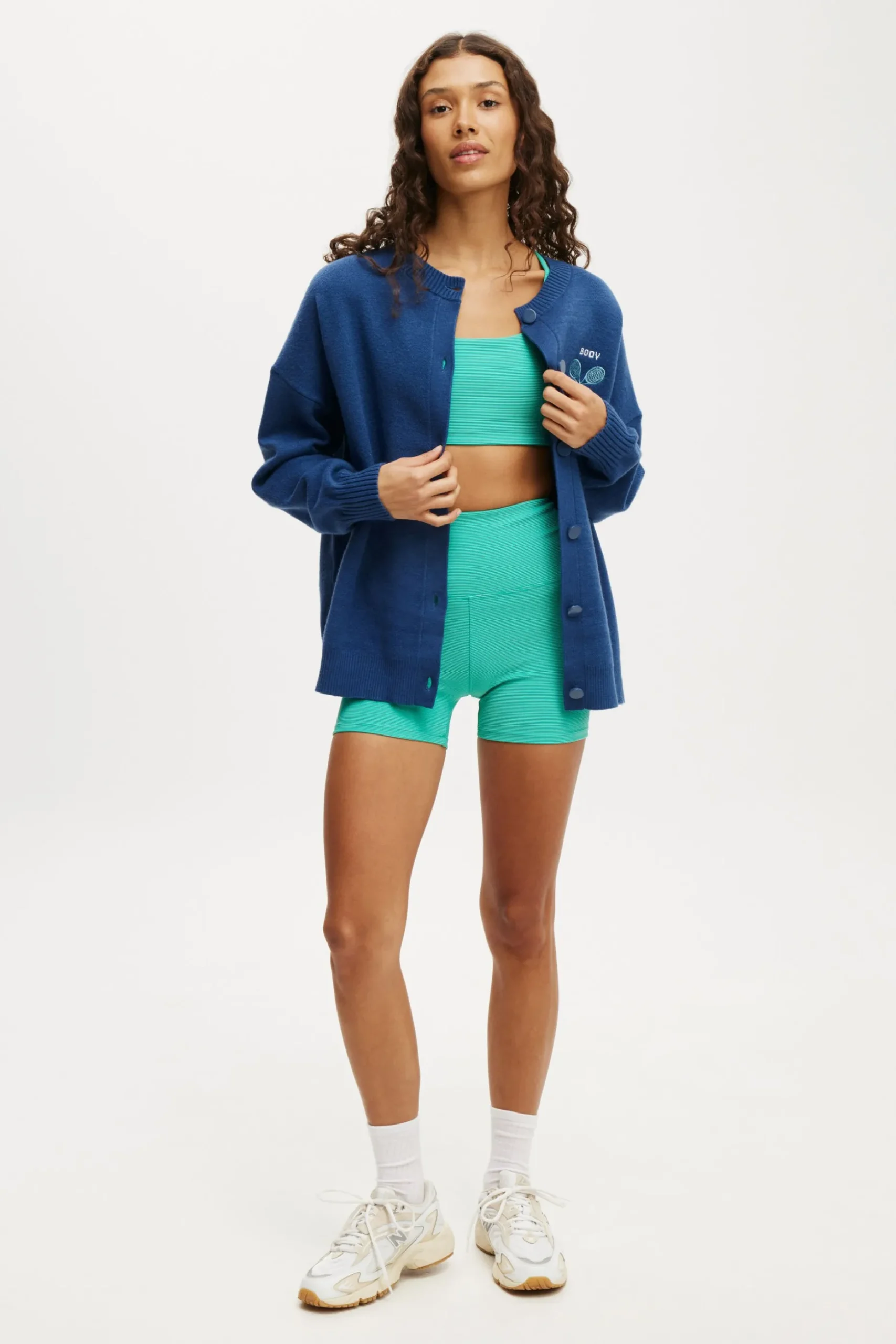 Active Knitted Graphic Bomber