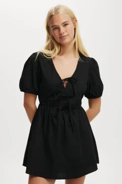 Allegra Tie Detail Mini Dress