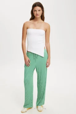 Asymmetric Rib Knit Bandeau