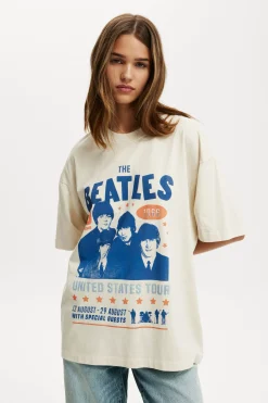 Beatles Music Boxy Graphic Tee