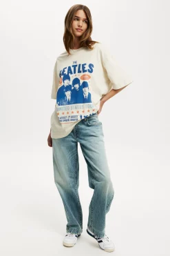 Beatles Music Boxy Graphic Tee