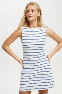 Bella Boat Neck Mini Dress