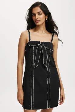 Bow Detail Mini Dress