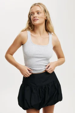 Bubble Hem Mini Skirt