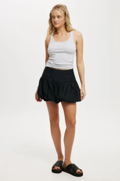 Bubble Hem Mini Skirt