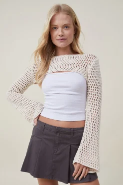 Crochet Bell Sleeve Shrug