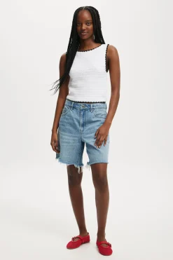 Crochet Boatneck Low Back Tank