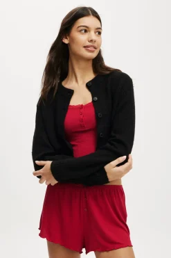 Cropped Knit Cardigan