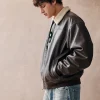 Faux Leather Flight Jacket