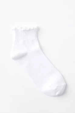 Frill Ribbed Ankle Sock
