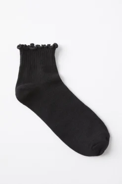 Frill Ribbed Ankle Sock