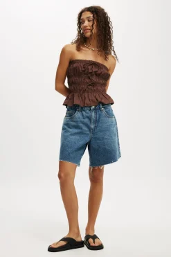 Gathered Strapless Top