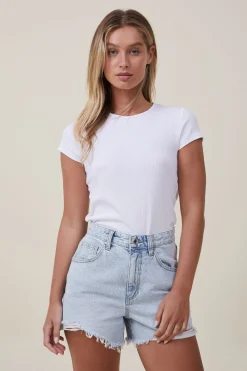 High Mom Denim Short