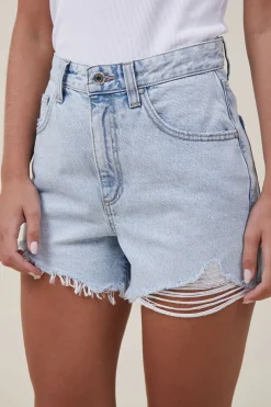 High Mom Denim Short