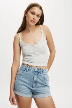 High Rise Classic Stretch Denim Short
