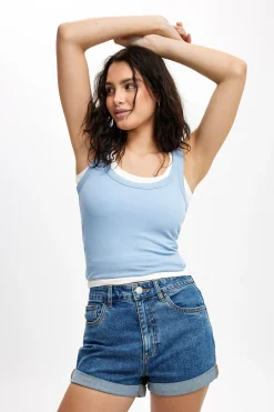 High Rise Classic Stretch Denim Short