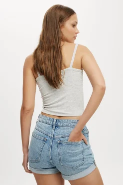 High Rise Classic Stretch Denim Short