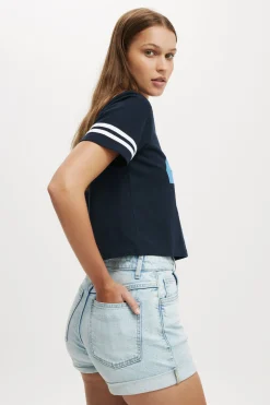 High Rise Classic Stretch Denim Short