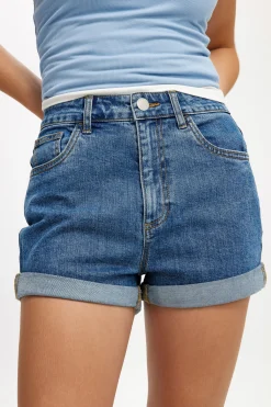 High Rise Classic Stretch Denim Short