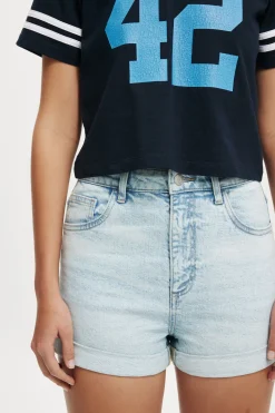 High Rise Classic Stretch Denim Short