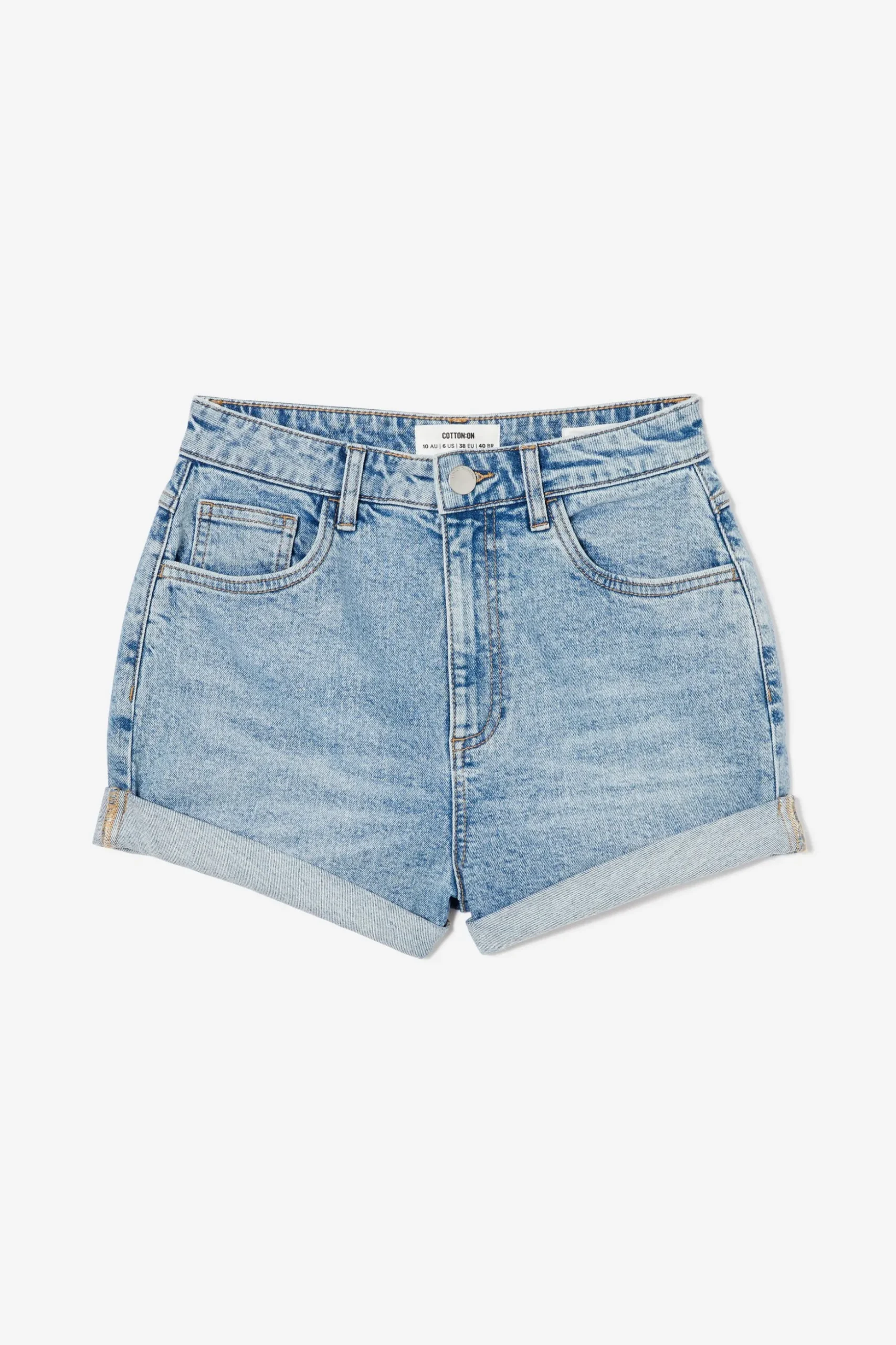 High Rise Classic Stretch Denim Short