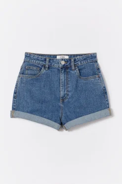 High Rise Classic Stretch Denim Short