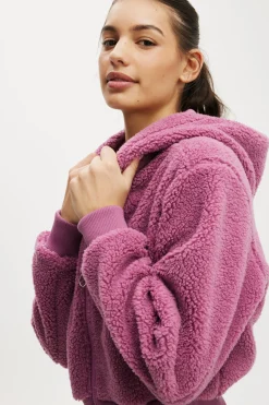 Hooded Sherpa Zip Through Jacket