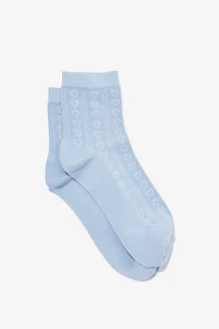 Lightweight Heart Pointelle Sock