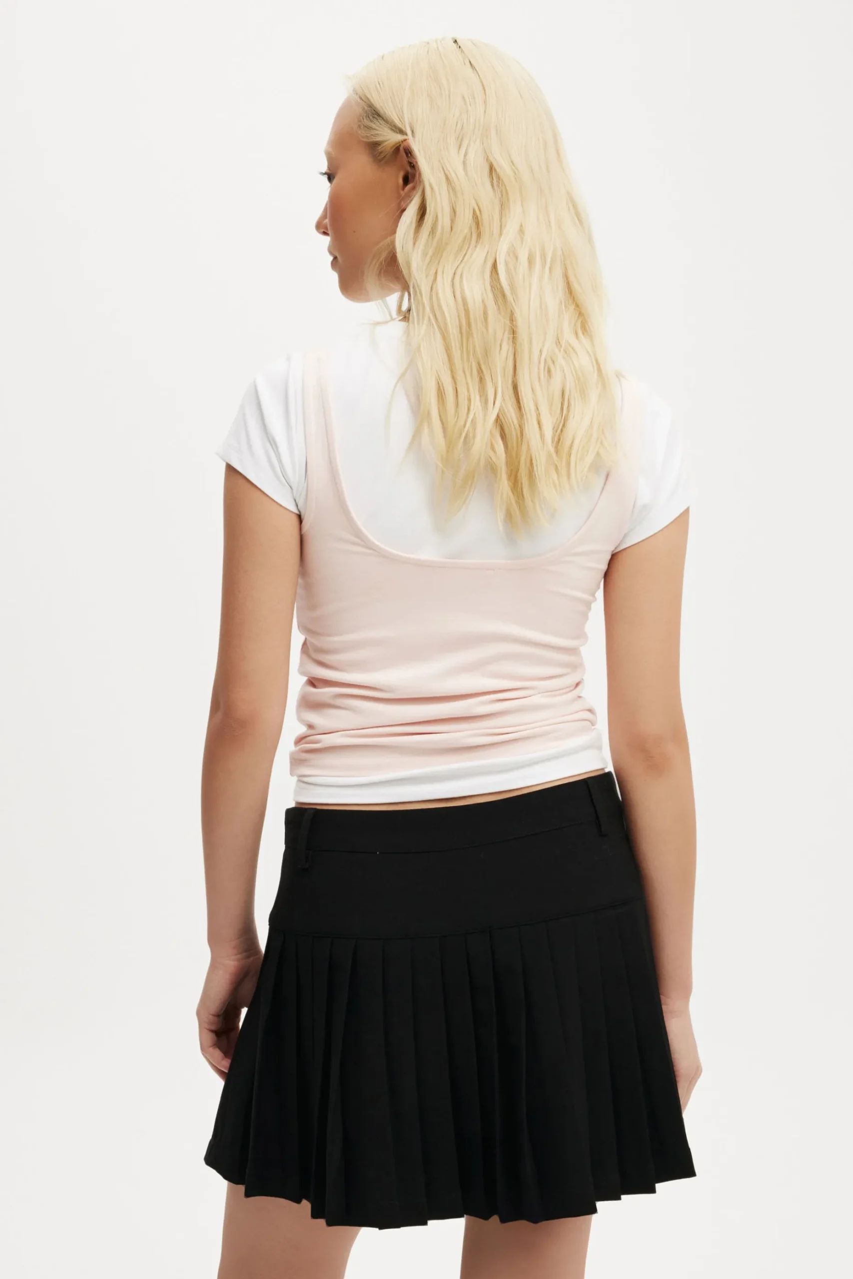 Luis Suiting Pleated Skirt