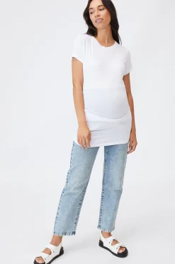 Maternity Wrap Front Short Sleeve Top
