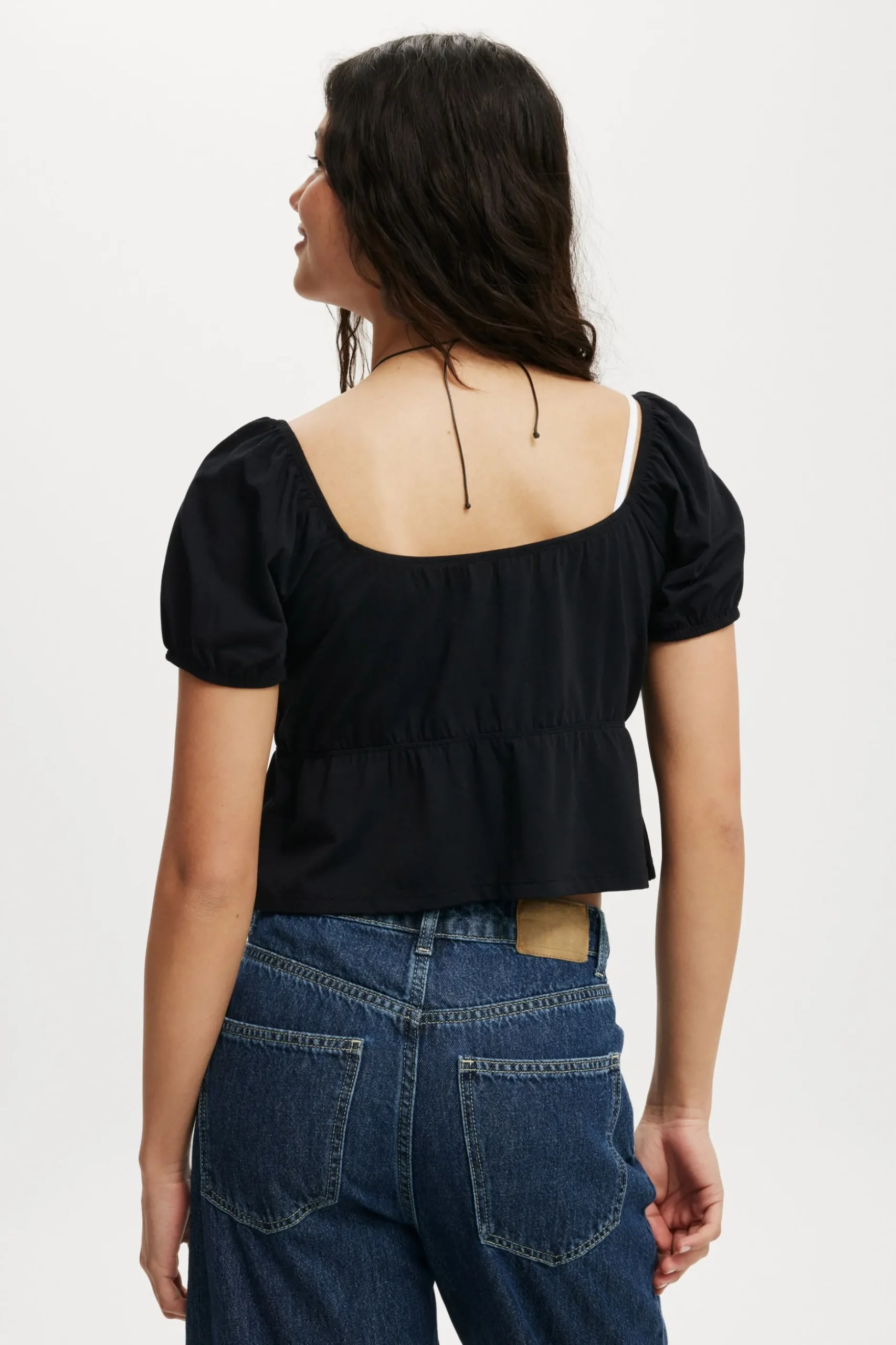 Mila Tie Front Short Sleeve Top