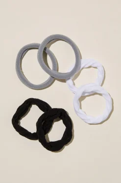 Mixed Hair Ties 6Pk