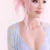 Peach PRC Mesh Triangle Bralette