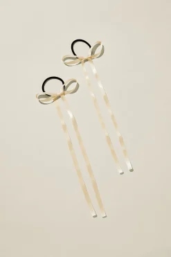 2Pk Poppy Hair Bows