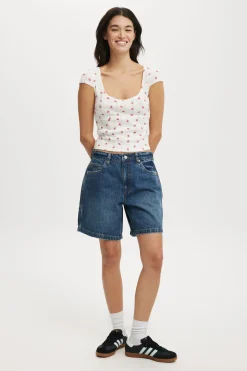Relaxed Denim Short