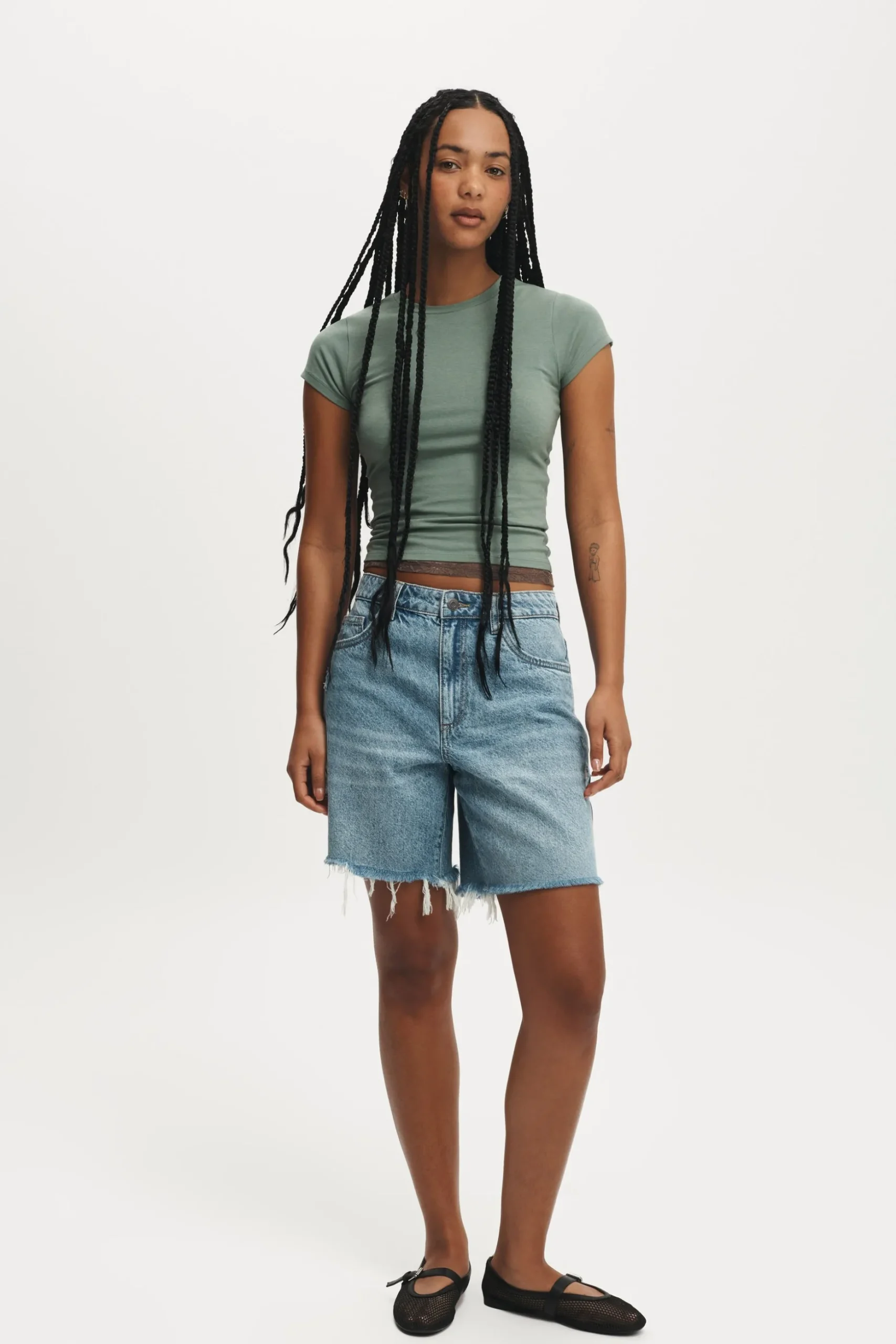 Relaxed Denim Short