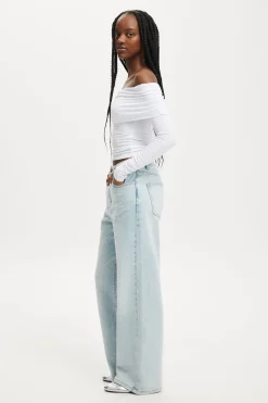 Rhi Gathered Off The Shoulder Long Sleeve