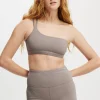 Rib One Shoulder Strappy Crop