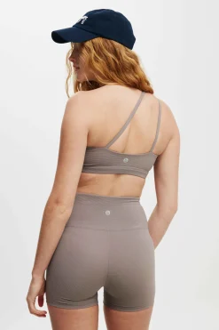 Rib One Shoulder Strappy Crop