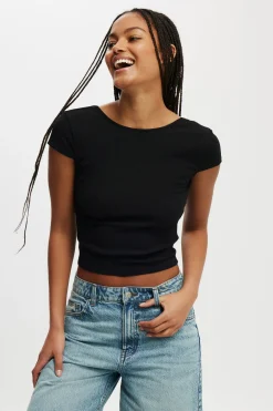 Rosa Low Back Short Sleeve Top