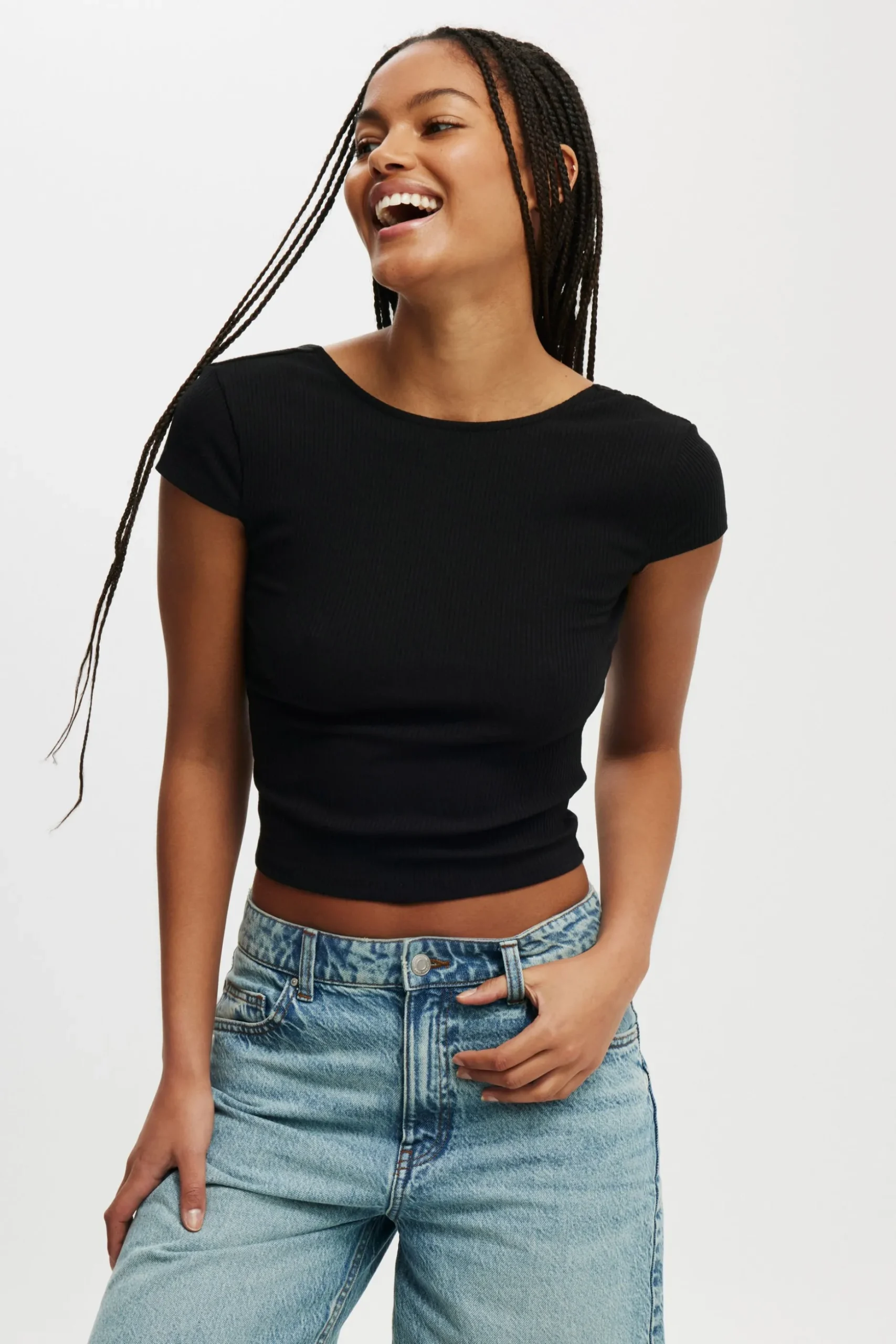Rosa Low Back Short Sleeve Top
